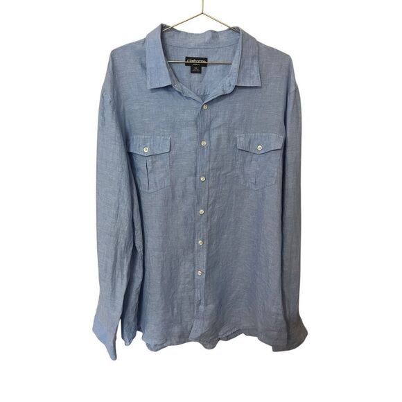 Liz Claiborne XXL slim fit linen button down shirt - Picture 1 of 3